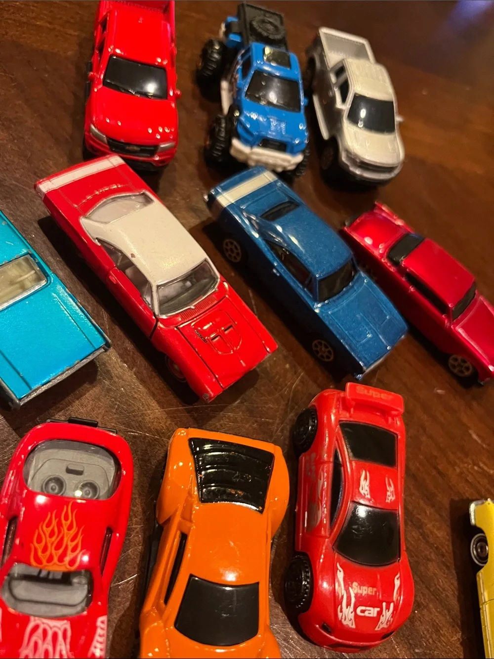 Assorted Kids Toy Car Set – Red, Orange, Blue, Yellow, Black, Silver